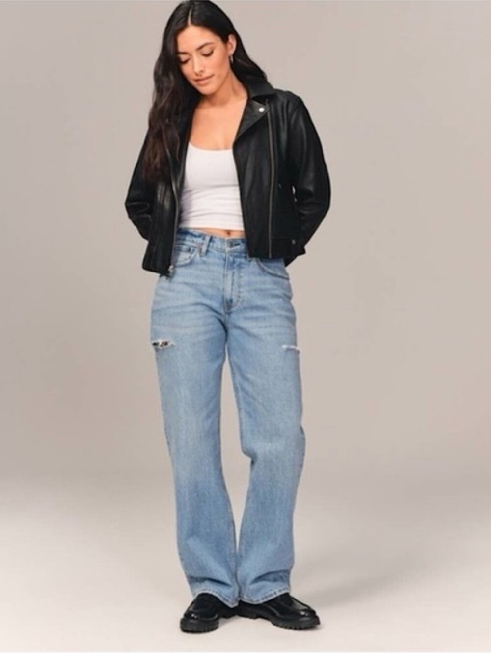 Abercrombie The 90s Baggy Low Rise Jean - 24 Long - Picture 3 of 12